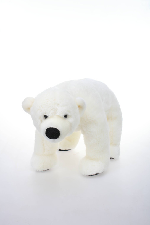 9" and 14" Standing Polar Bear Plush | Realistic Bear Plush 