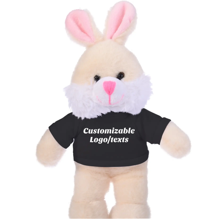 Plush Floppy Bunny With Personalized Tee 12”