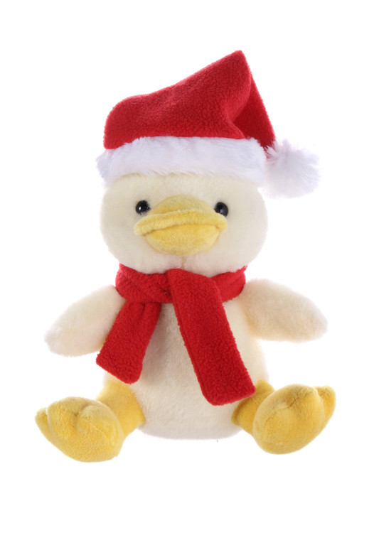 12″ Christmas Duck Plush in Custom Scarf | Holiday Plush Toy