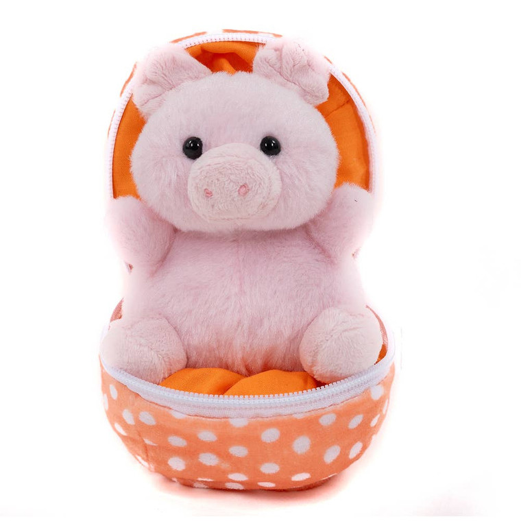 (Sample) Zip Up Egg Stuffed Animals 6" - Easter Plush Toys