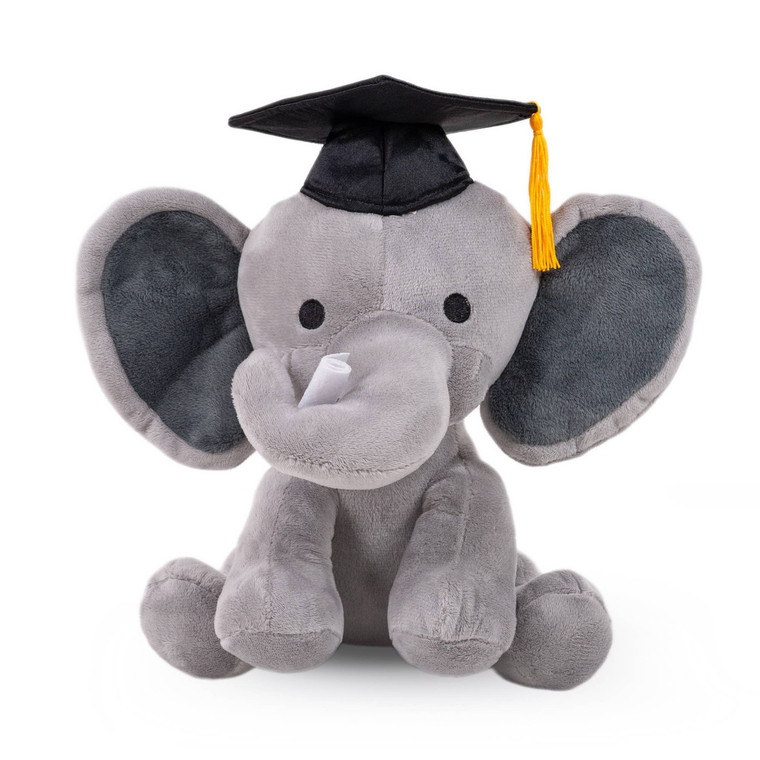 (Sample) Graduation Elephant Plush with Cap &  Diploma 10"