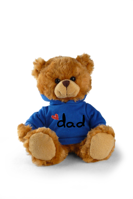 (Sample) Customizable Mocha sitting teddy bear 11" Father's day