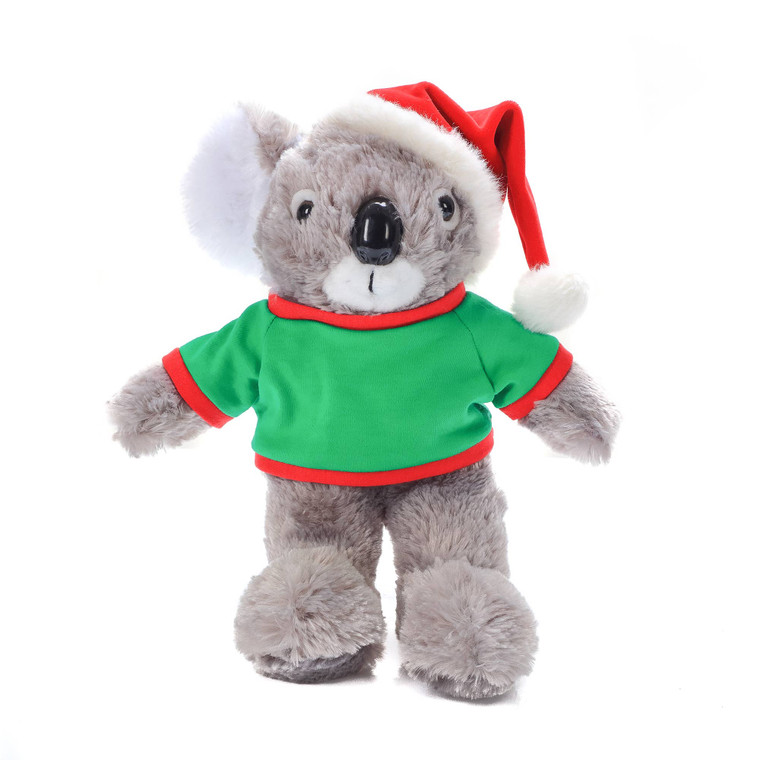 12″ Christmas Koala Plush with Customizable Holiday T-Shirt