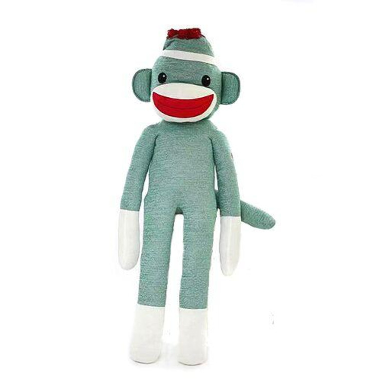 6-foot green Sockiez plush toy Standing, soft and cuddly by Made By Aliens