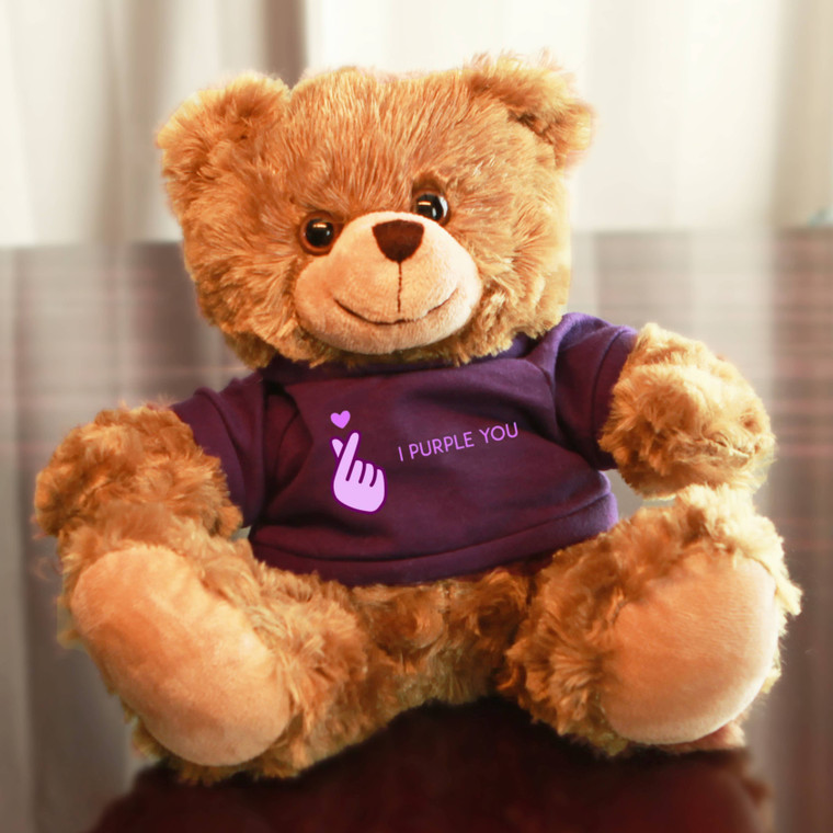 "I purple you" Mocha bear 11"