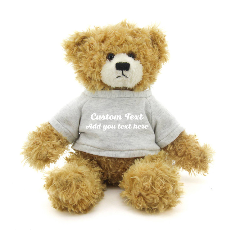 11" Customized Tee Beige Brandon Bear- Stuffed Teddy Bear