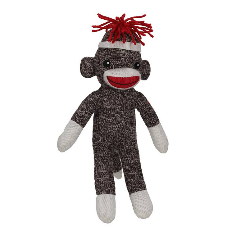 8" Sock Monkey Pink and Brown – Sock Monkey Stuffed Animal
