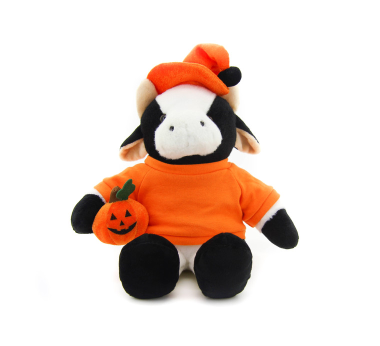 Halloween 12 inch stuffed animal plush cow personalizd