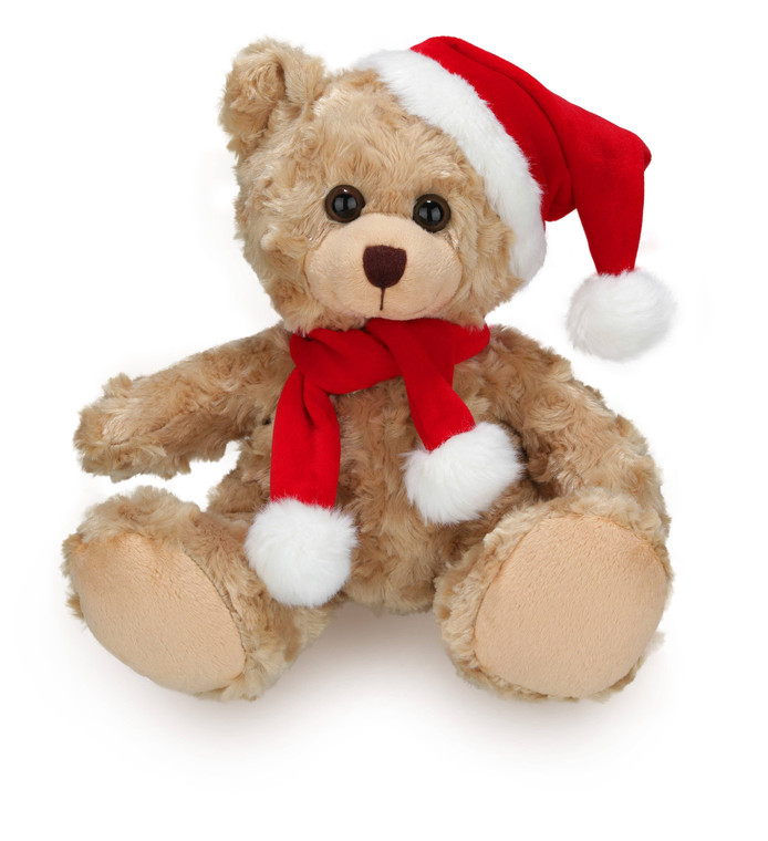 Holiday Group Beige Christmas Bear 11" and 6"