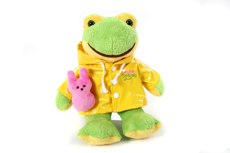 Spring Raincoat Animals 12" with Bunny