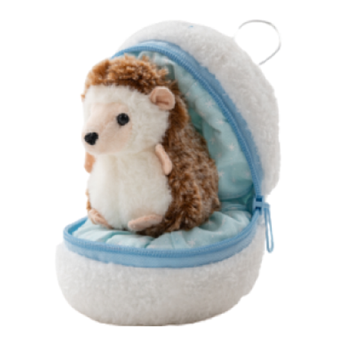 Zip-Up Snowball Hedgehog – Soft Plush Snowball Hedgehog Toy