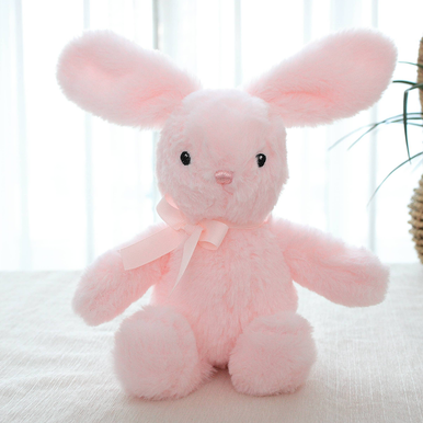 9″ Easter Pink Bunny Plush Toy | Cute Bunny Stuffed Animal - Made By ...