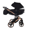 Junama Individual Black Rose Gold Pram, Carrycot