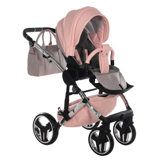 Junama Handcraft Glitter Kinderwagen 2-in-1 Pink