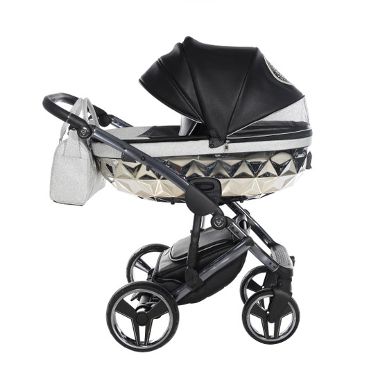 Junama Handcraft Glitter Kinderwagen 2-in-1 Black
