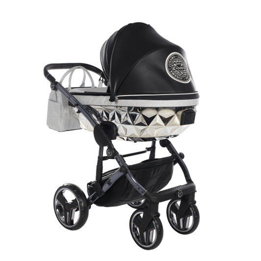 Junama Handcraft Glitter Kinderwagen 2-in-1 Black