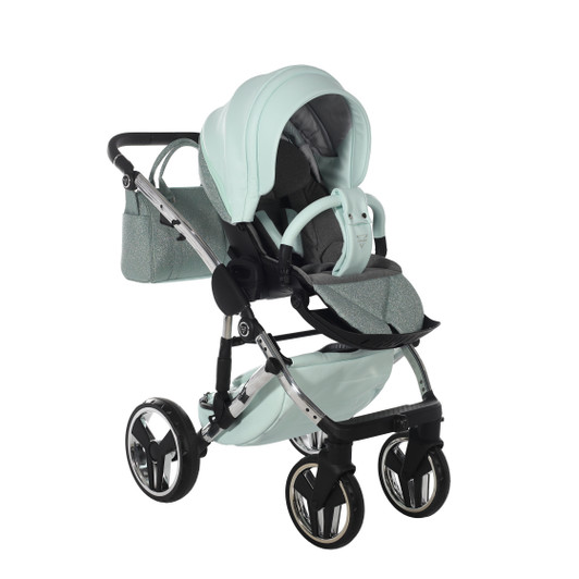Junama Handcraft Glitter Kinderwagen 2-in-1 Mint