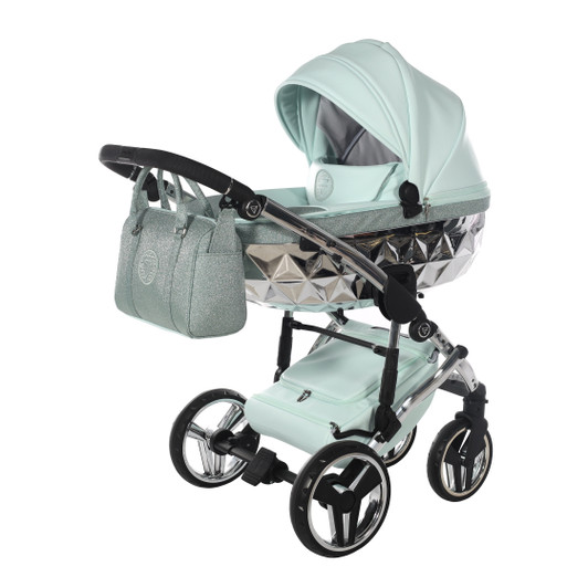 Junama Handcraft Glitter Kinderwagen 2-in-1 Mint