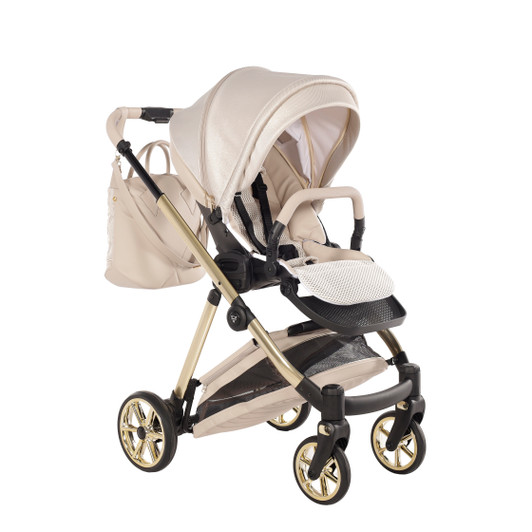Junama Elegante Lamé Kinderwagen Beige