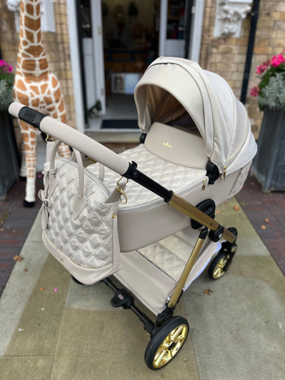 Junama Elegante Lamé Kinderwagen Beige