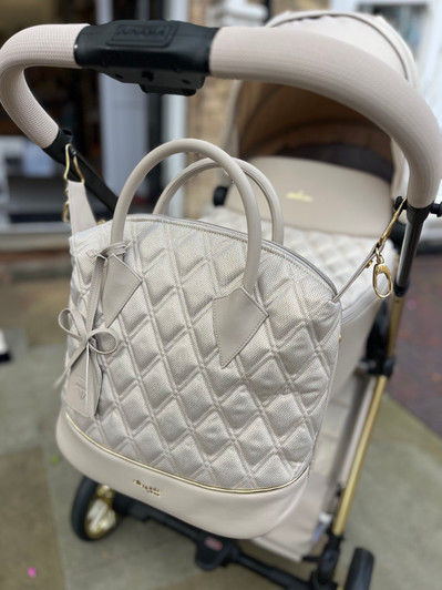 Junama Elegante Lamé Kinderwagen Beige