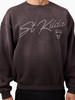 St Kilda Sunbleached Box Crew - Washed Black