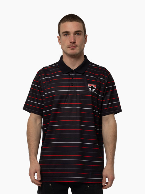 St Kilda Striped Golf Polo