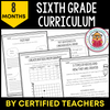 Sixth Grade Yearlong Curriculum | Math, Science, ELA All-in-One - Digital Copy