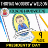 Thomas Woodrow Wilson Coloring Book