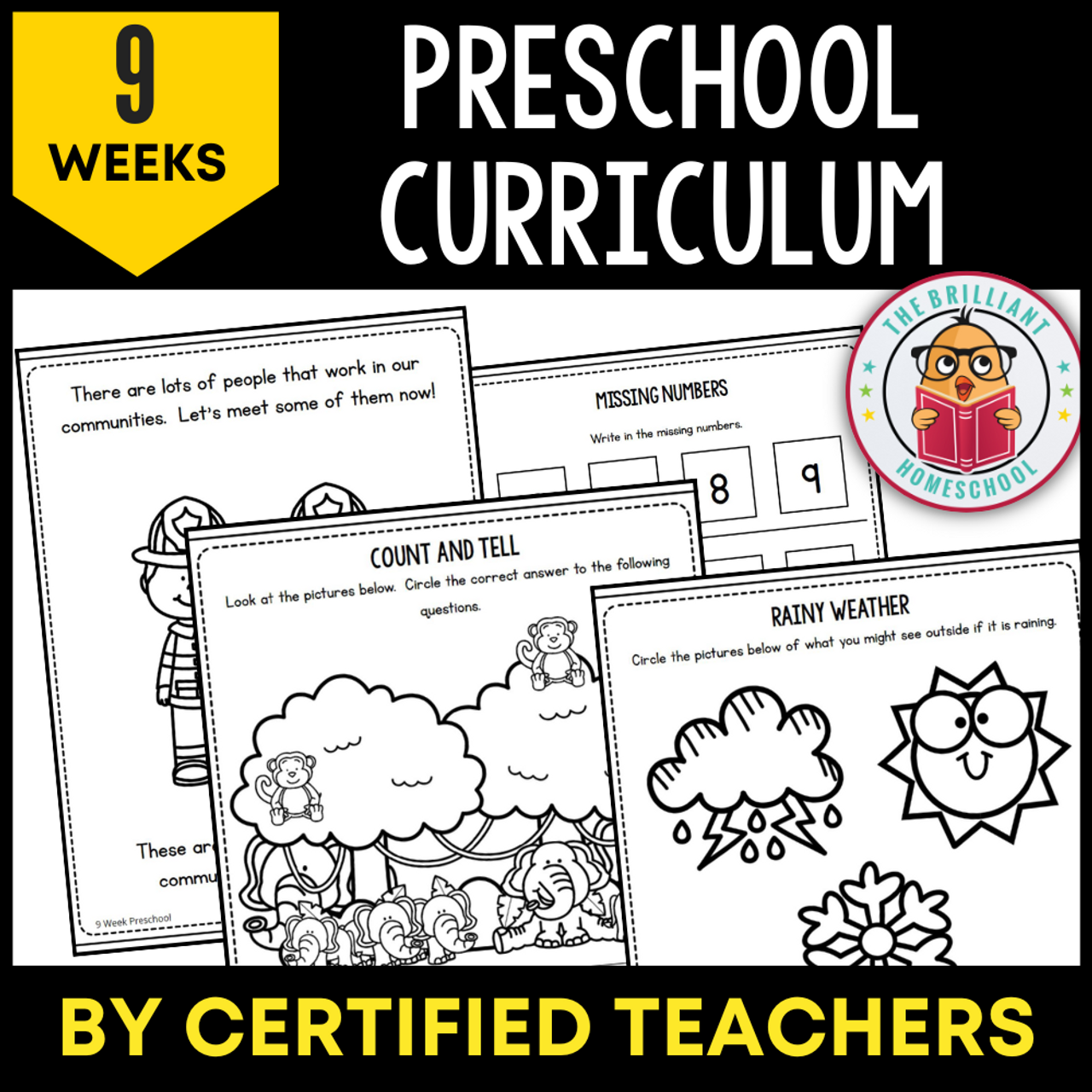 Preschool Curriculum - 9 Week Program - DIGITAL COPY