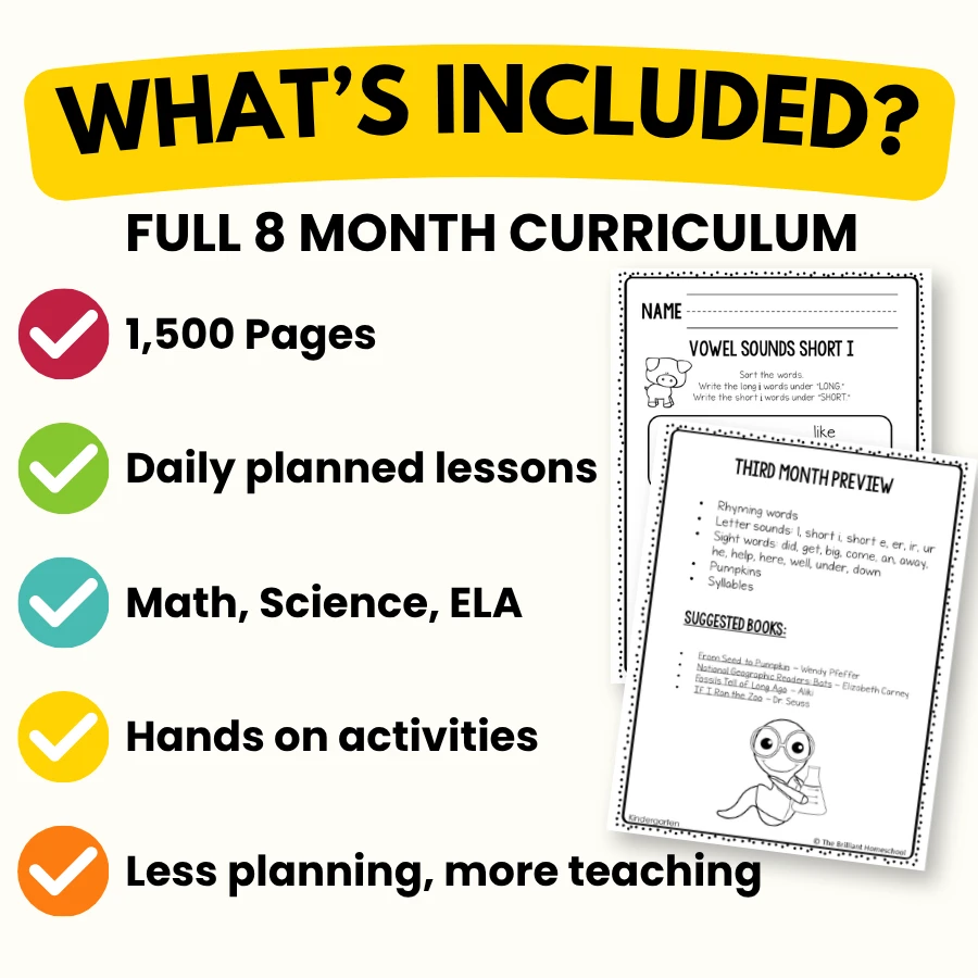 Kindergarten Yearlong Curriculum | Math, Science, ELA All-in-One - Digital Copy