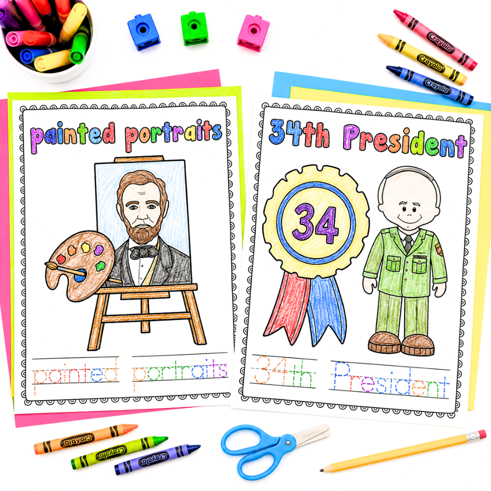 Dwight D. Eisenhower Coloring & Writing Book