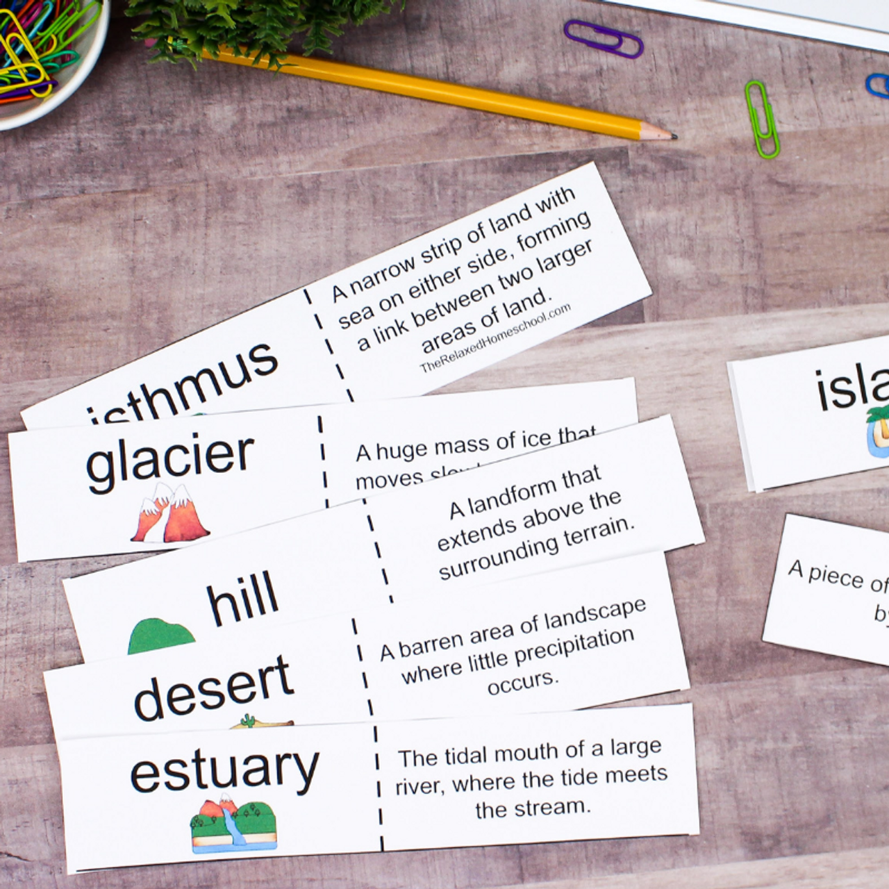 Landform Flash Cards