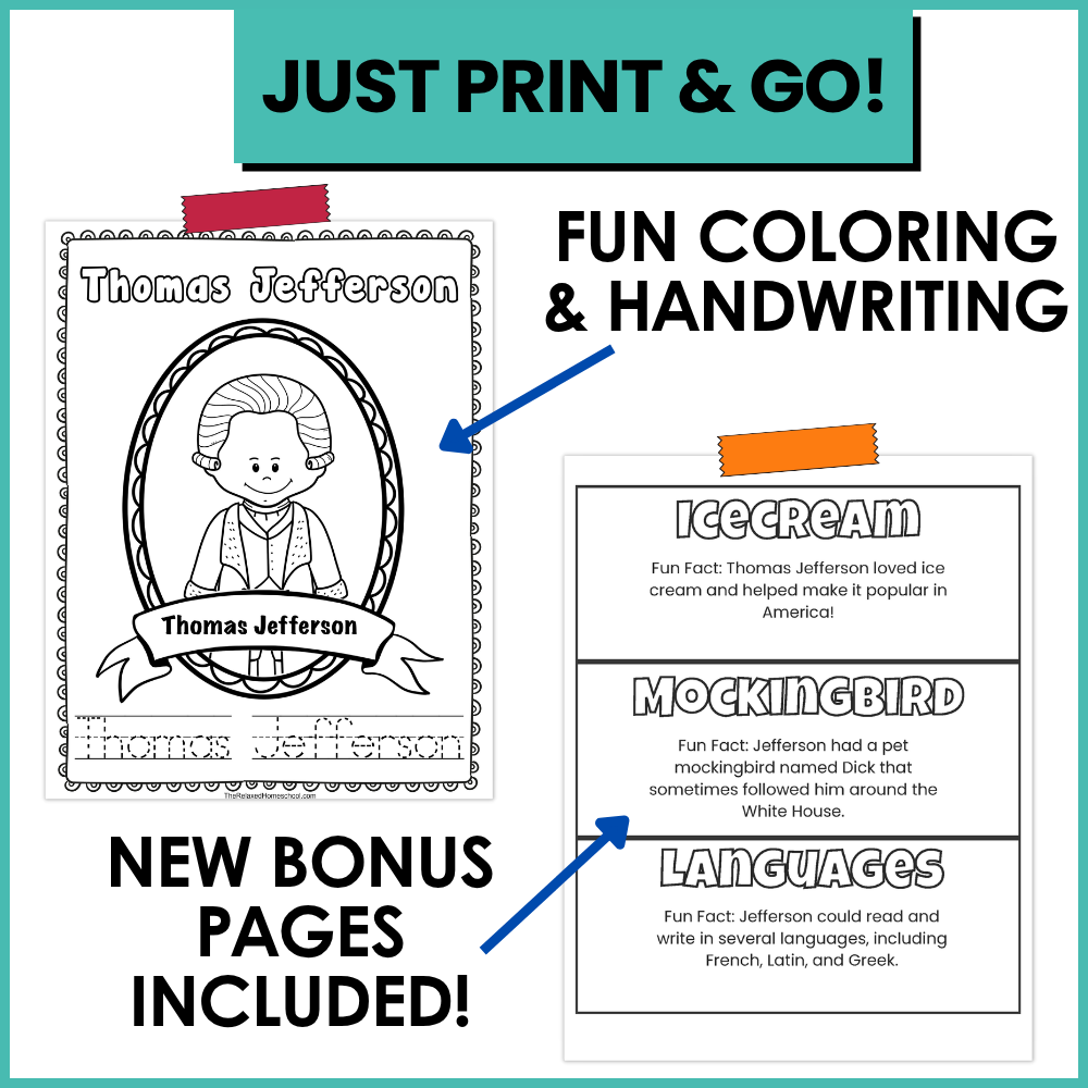 Thomas Jefferson Coloring Book