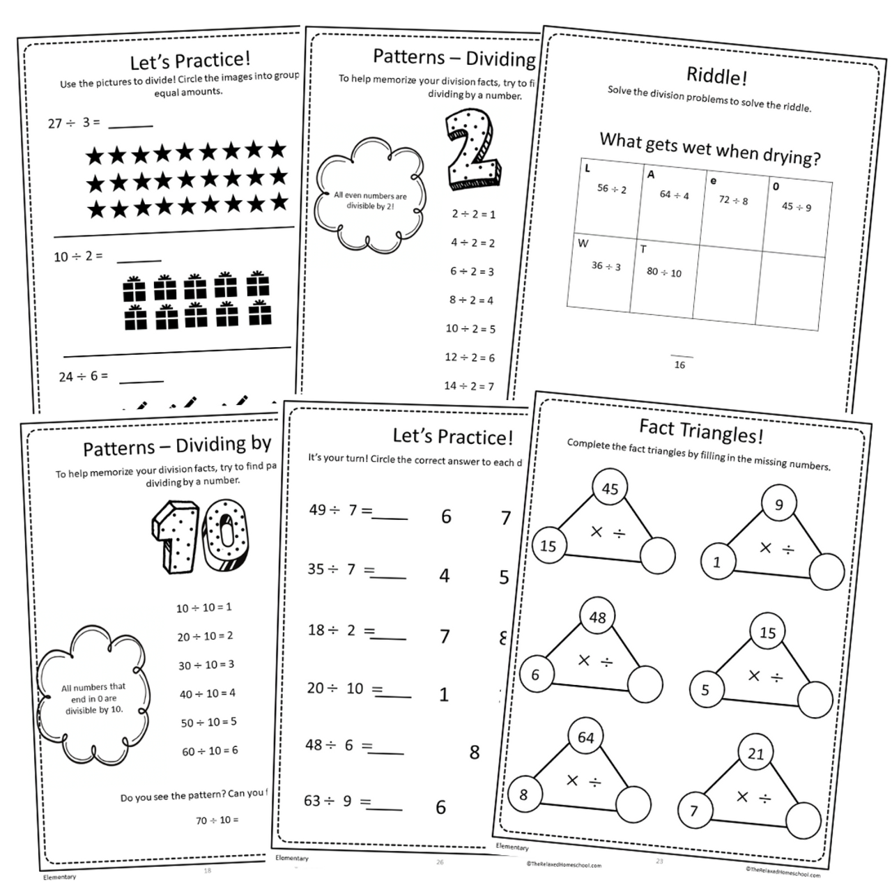 Division Math Practice Workbook | Homeschool & Teachers