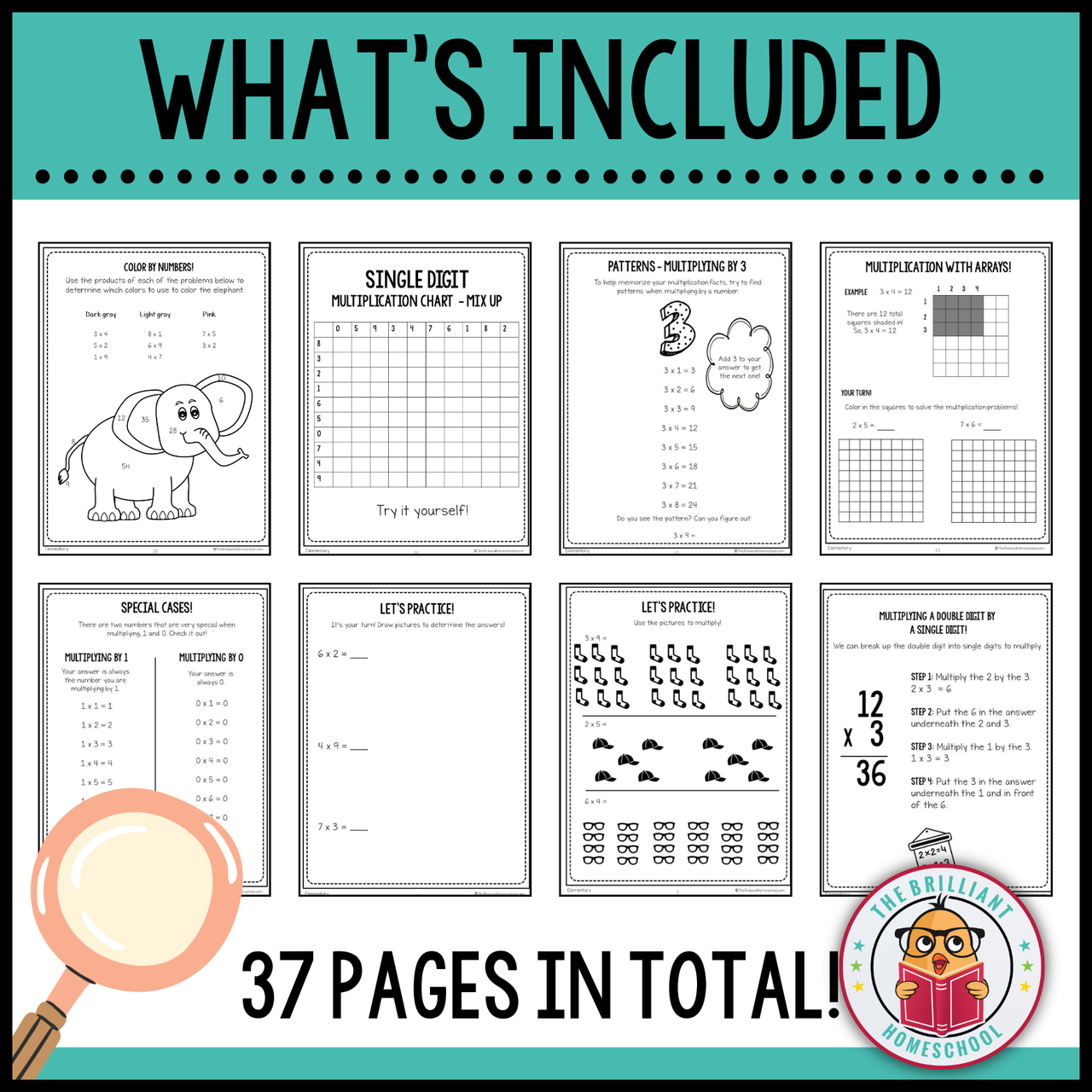 Multiplication Math Practice Workbook