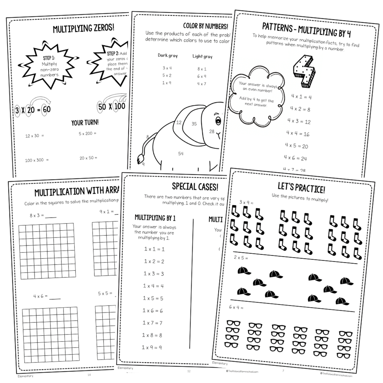 Multiplication Math Practice Workbook