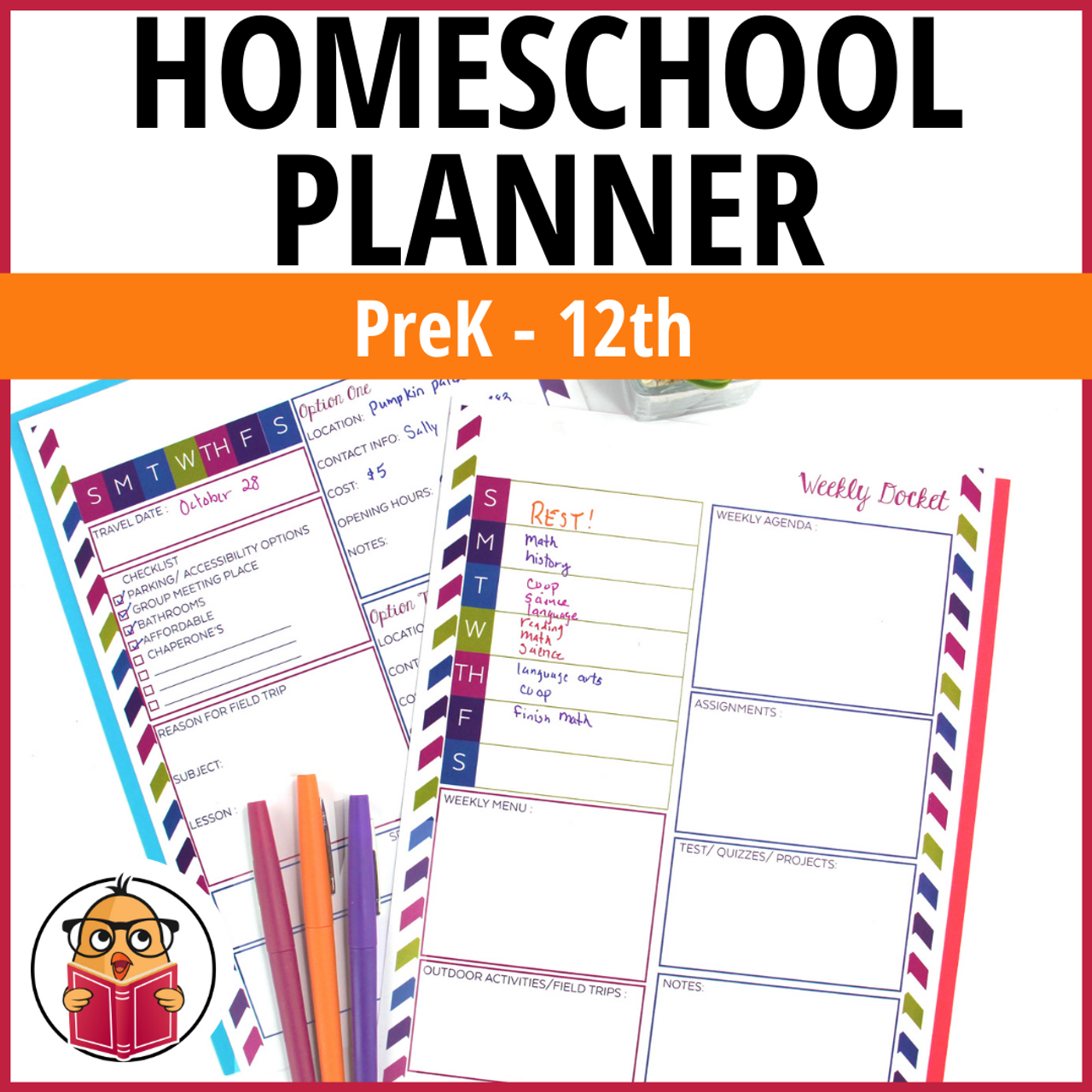 Homeschool Planner and Record Binder