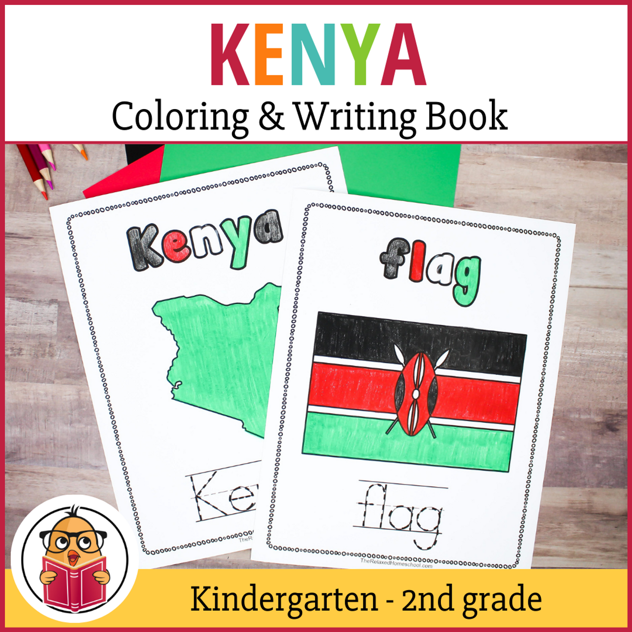 Kenya Coloring and Writing Book