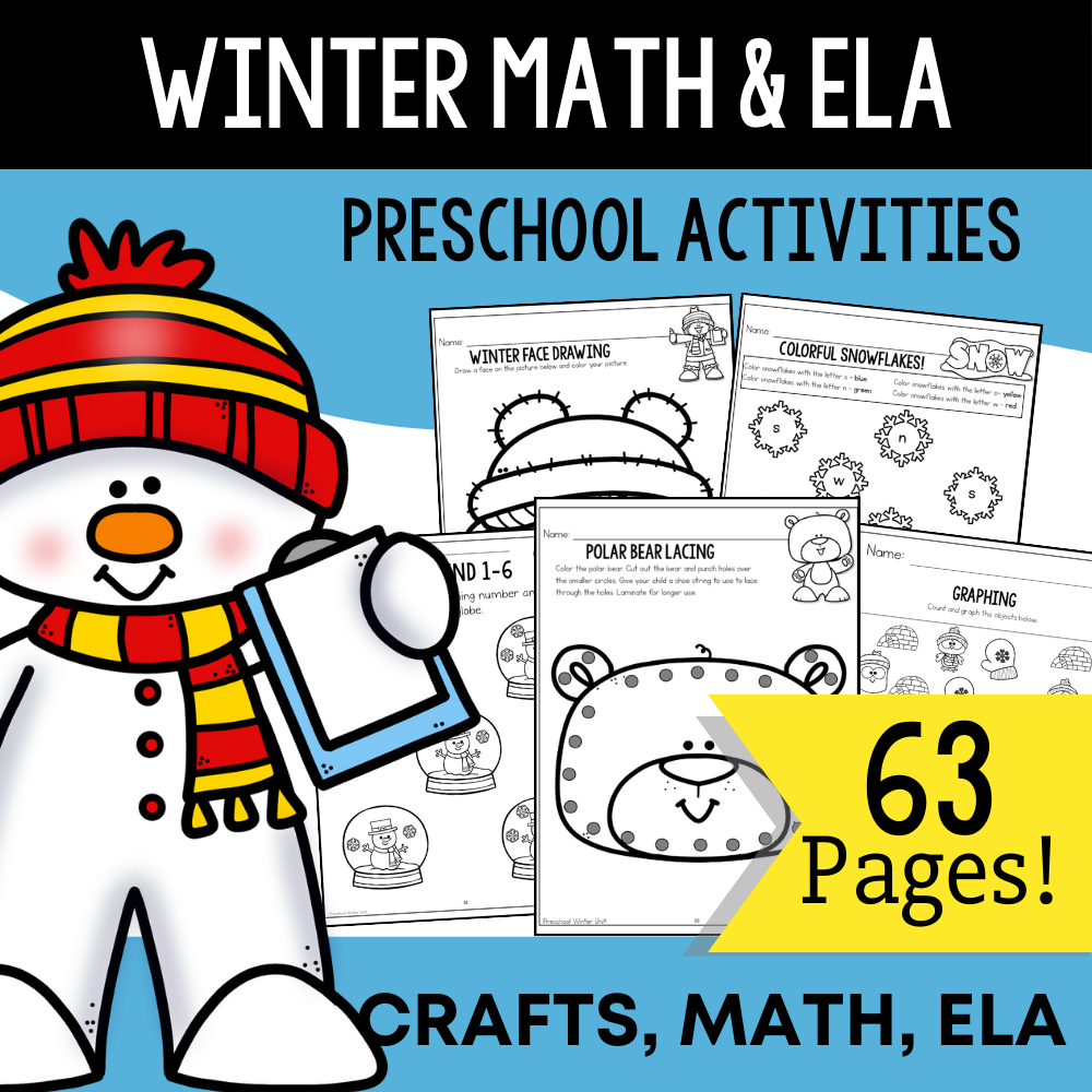 Preschool Winter Math & Literacy