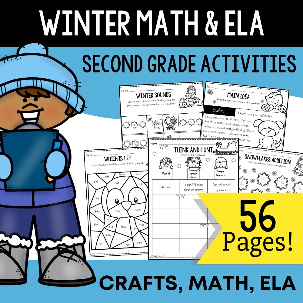 Second Grade Math and Literacy Workbook