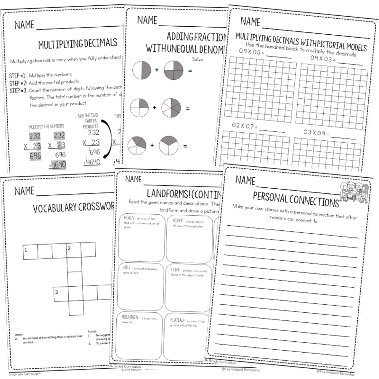 PRINTED Fifth Grade Curriculum