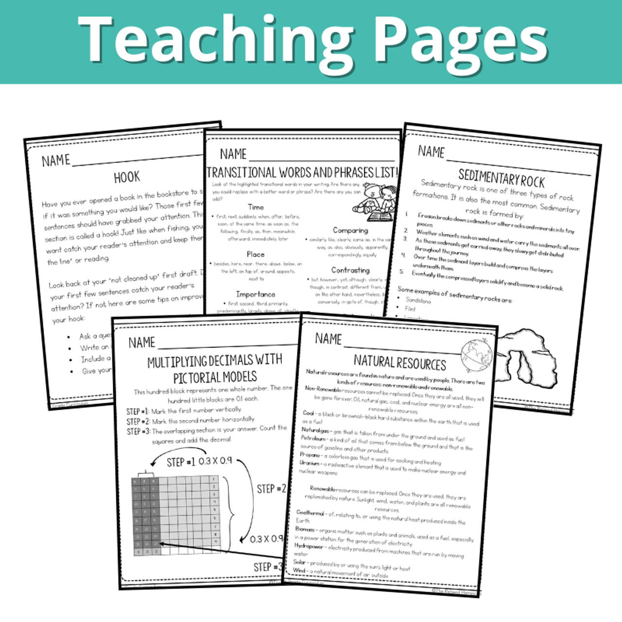 PRINTED Fifth Grade Curriculum