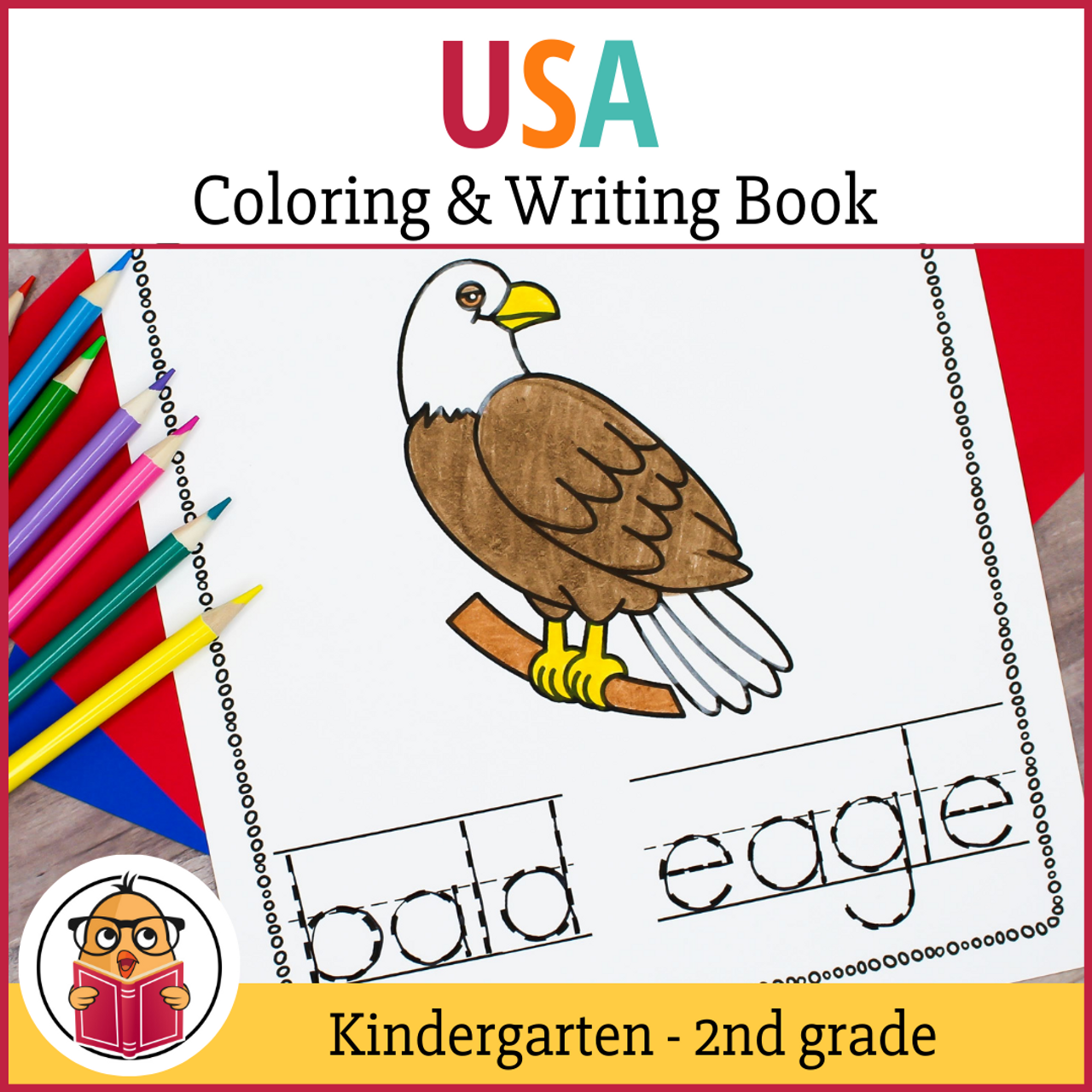 USA  Coloring and Writing Book