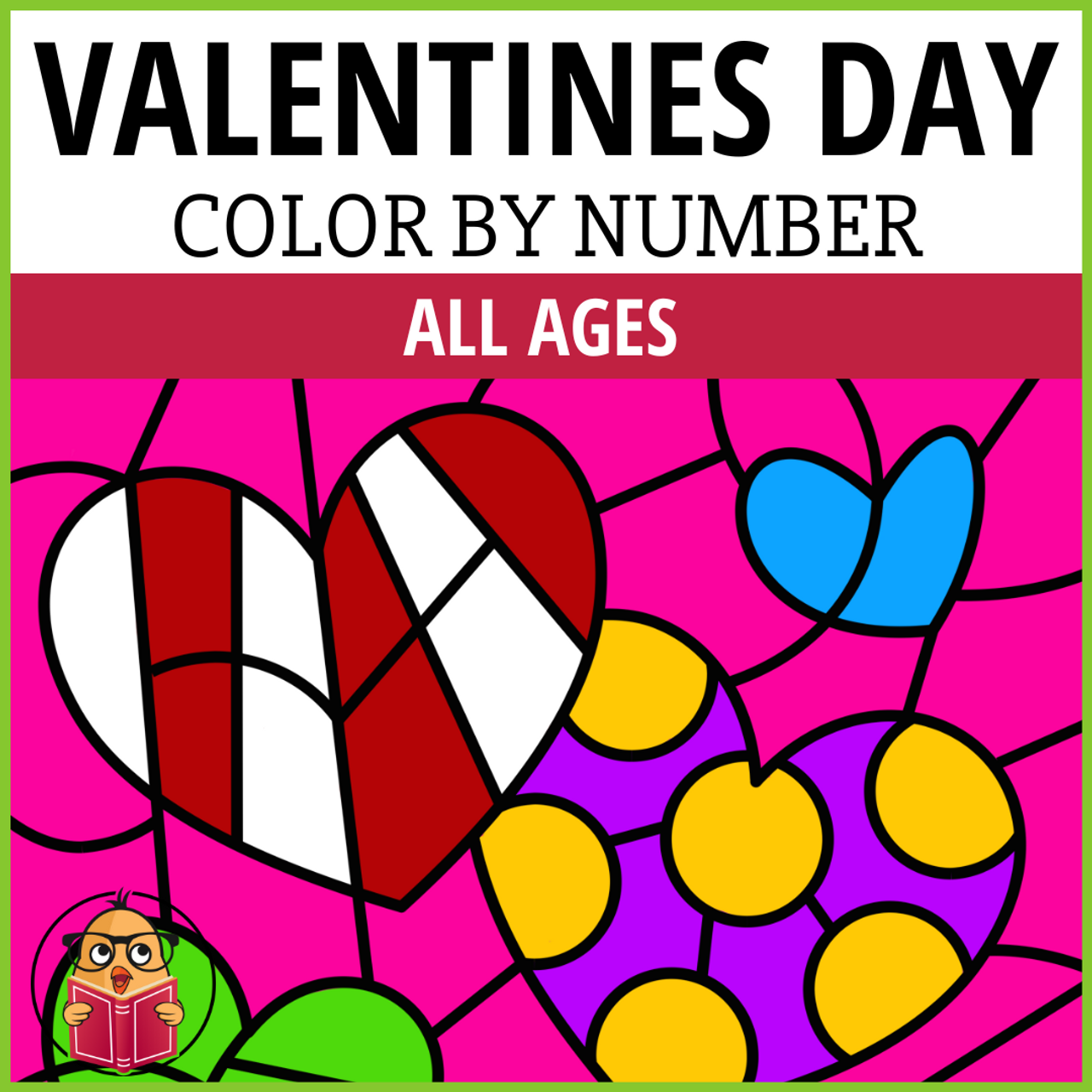 Valentine's Day Color By Number - Simple Math