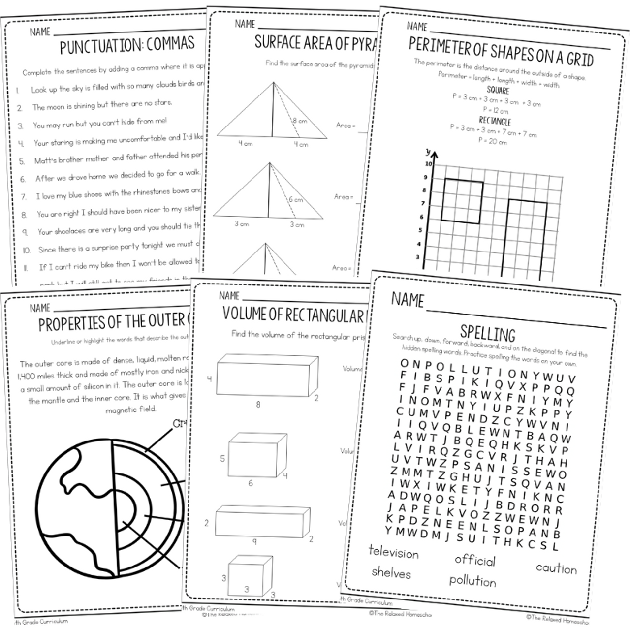 Sixth Grade Curriculum - DIGITAL COPY