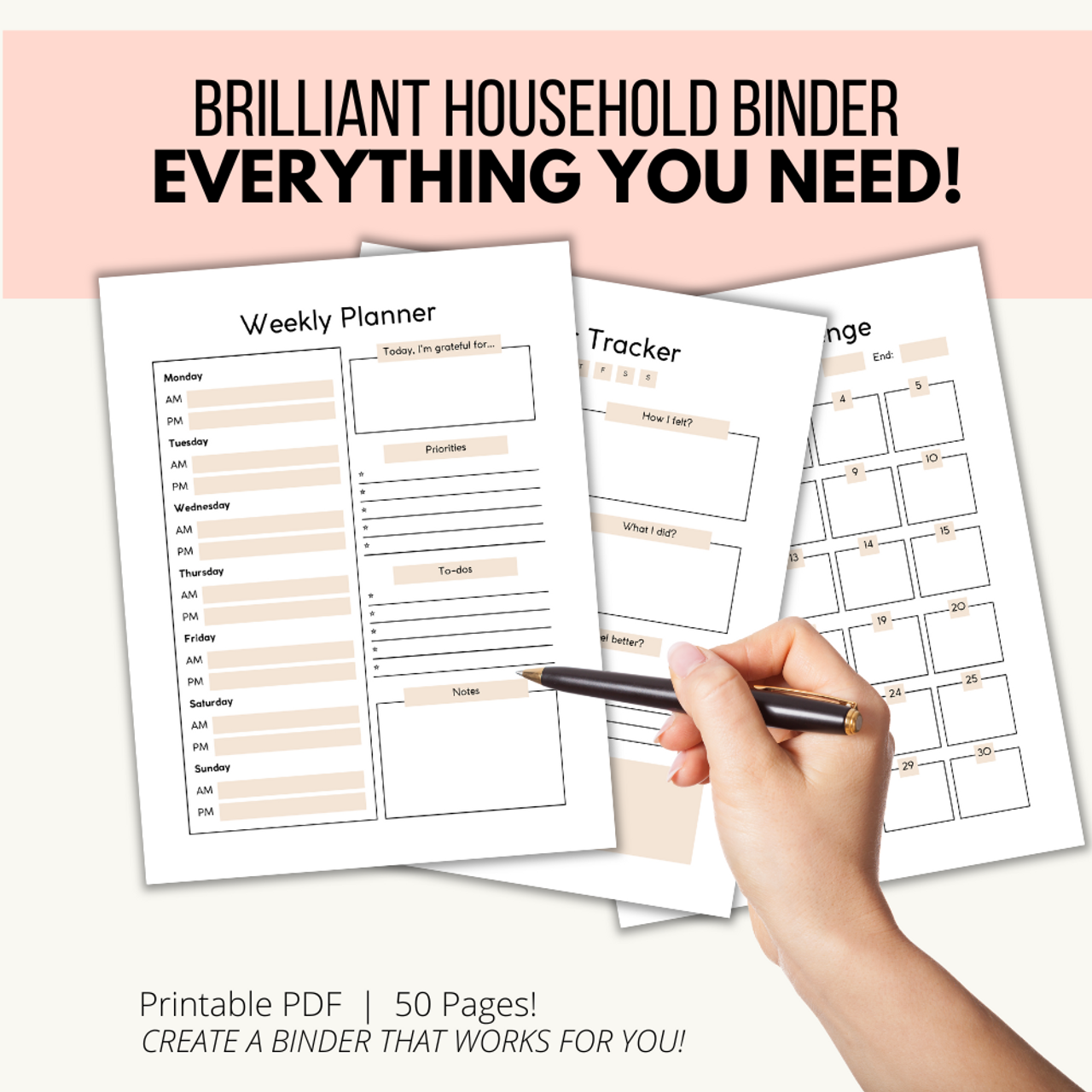 Brilliant Home Management Binder