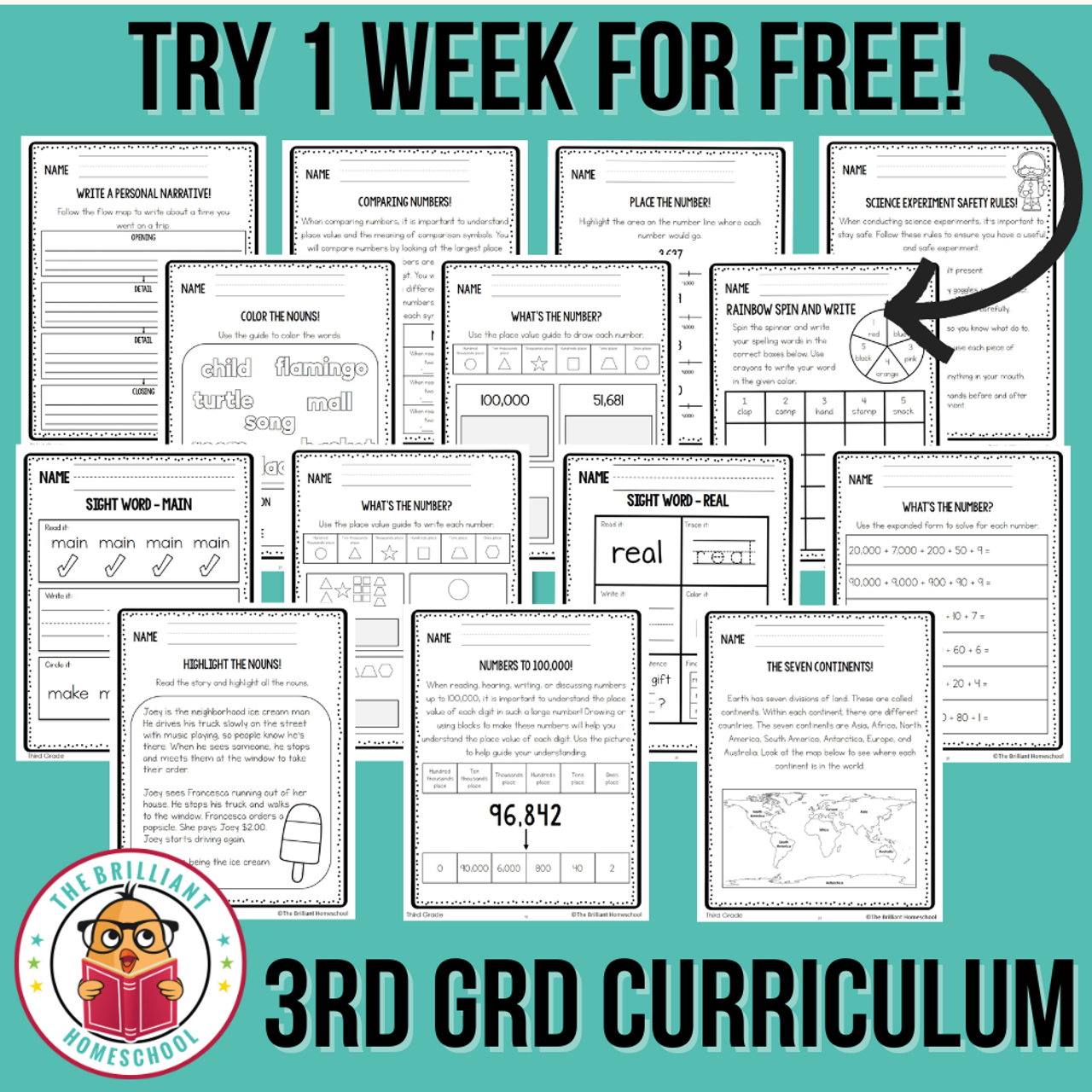 Third Grade Curriculum Free Week Trial