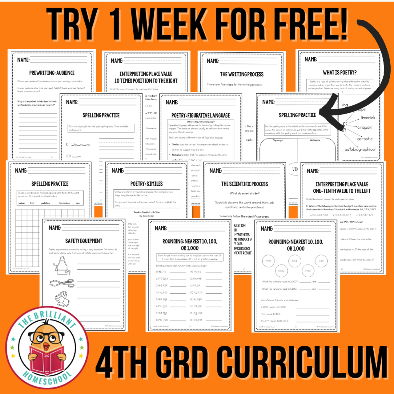 Fourth Grade Curriculum Free Week Trial