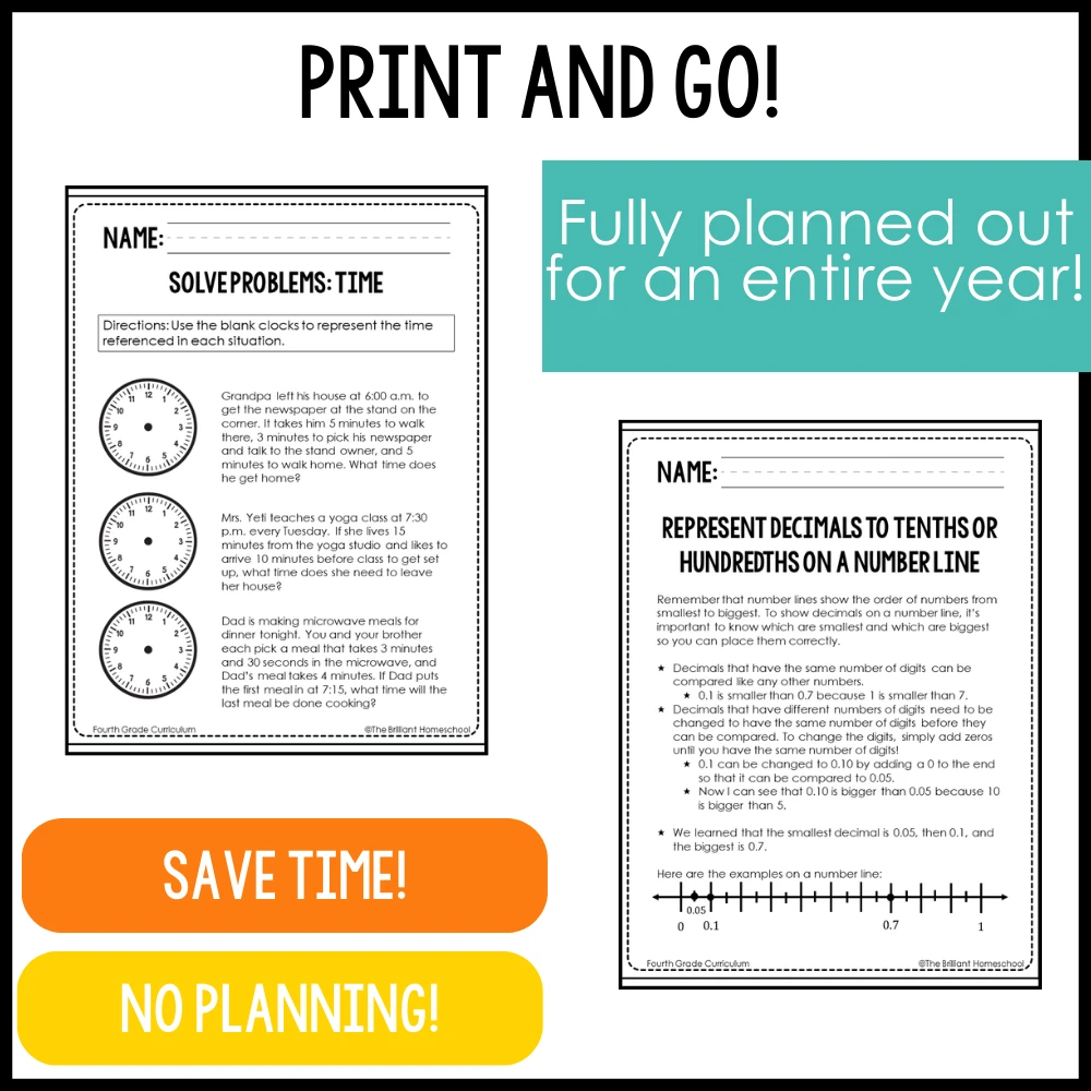Fourth Grade Math Curriculum